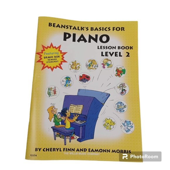 Beanstalk's Basics For Piano NEW Lesson Book Level 2 -Bravo Box Reward Stickers - Picture 1 of 9